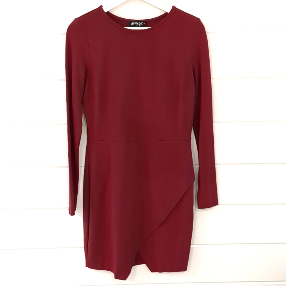 NASTY GAL Large Burgundy Dress